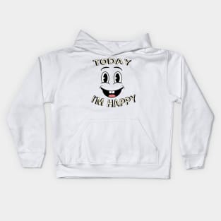 Happy Face Smile Happy Day Funny Retro Cartoon Kids Hoodie